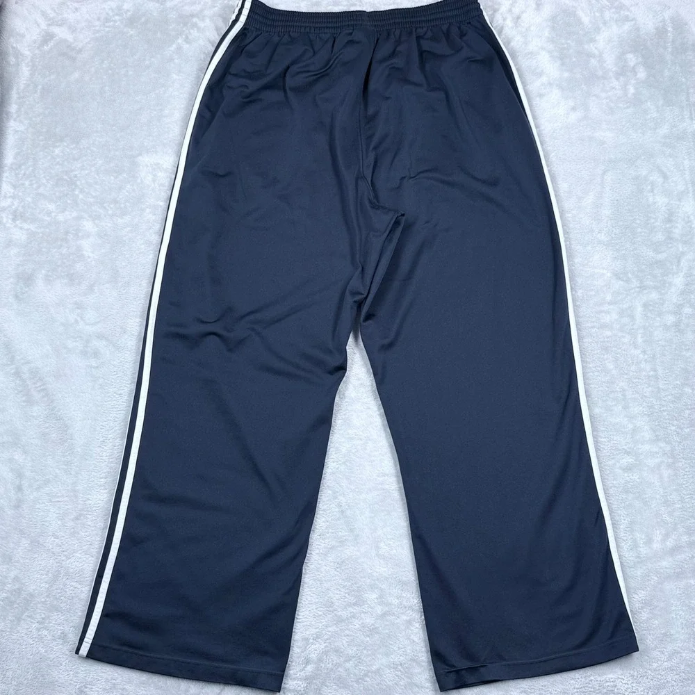 Adidas Wide Leg Track Pants Mens XL Blue Athletic‎ Baggy Skater Sweatpants Gym